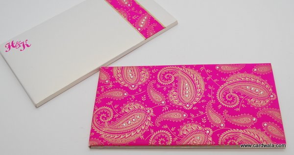Pink indian wedding invitations